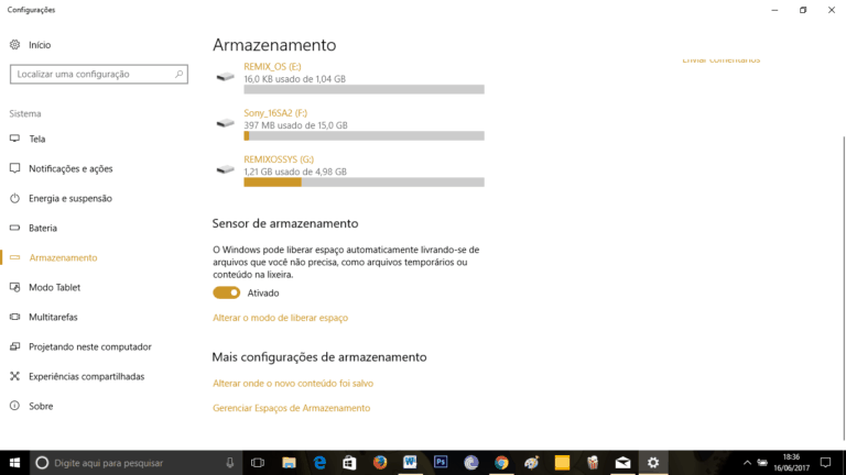 Windows 10 liberar espaço